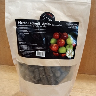 Golosinas HKM para el caballo SIN CEREALES, sabor manzana bolsa - Imagen 2